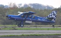 HA-YDF @ EGFH - Visiting SMG-92 departing Runway 10 with a lift of skydivers from Skydive Swansea. - by Roger Winser