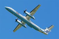 G-ECOJ @ LFRB - De Havilland Canada DHC-8-402Q Dash 8, Take off rwy 25L, Brest-Bretagne airport (LFRB-BES) - by Yves-Q