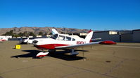 N6404J @ KRHV - Newly locally-based 1968 Piper PA-28-180 sitting at its tie down at Reid Hillview Airport, San Jose, CA. - by Chris Leipelt