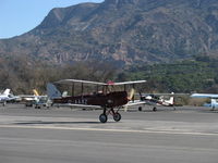N60MZ @ SZP - 1930 DeHavilland DH.60G GIPSY MOTH, DeHavilland GIPSY II 4 cylinder inverted in-line air-cooled 120 Hp, landing roll Rwy 22 after wind shift from 04 - by Doug Robertson