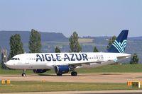 F-HBIS @ LFSB - Airbus A320-214, Taxiing to holding point rwy 15, Bâle-Mulhouse-Fribourg airport (LFSB-BSL) - by Yves-Q
