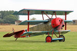 G-BVGZ @ EGBR - Fokker Dr.1 Triplane Replica at The Real Aeroplane Company's Helicopter Fly-In, Breighton Airfield, September 20th 2015. - by Malcolm Clarke