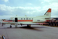 N64 @ EGLF - Rockwell 75A Sabreliner [380-35] (Federal Aviation Administration) Farnborough~G 10/09/1976. From a slide.