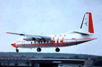 I-ATIL @ EGLF - Fokker F-27-200 Friendship [10324] (ATI Aero Transporti Italiani) Farnborough~G 10/09/1976. From a slide.