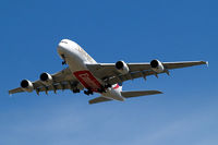 A6-EDK @ EGLL - Airbus A380-861 [030] (Emirates Airlines) Home~G 09/07/2010. On approach 27R. - by Ray Barber