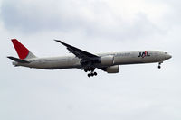 JA737J @ EGLL - Boeing 777-346ER [36126] (Japan Airlines) Home~G 06/07/2010. On approach 27L. - by Ray Barber