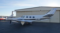 N7BB @ KRHV - DJB Asset Management LLC (Oakdale, CA) 1976 Beechcraft Duke sitting in front of the Aerial Avionics hangar at Reid Hillview Airport, San Jose, CA. - by Chris Leipelt