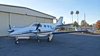 N7BB @ KRHV - DJB Asset Management LLC (Oakdale, CA) 1976 Beechcraft Duke sitting in front of the Aerial Avionics hangar at Reid Hillview Airport, San Jose, CA. - by Chris Leipelt