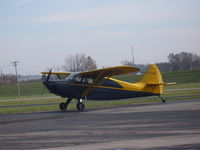 N97458 @ I73 - Stinson 108 on the Ramp - by Christian Maurer