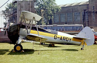 G-AROY @ EG18 - Boeing Stearman PT-17 Kaydet [75-4775] RAF Bassingbourn~G 28/05/1978 - by Ray Barber