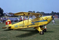HB-UUD @ EGSU - Bucker APM.131-150 Jungmann [16] Duxford~G 10/07/1983. From a slide. - by Ray Barber