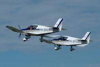 PH-SVU @ EHSE - Robin DR400-140B taking off together with PH-SPZ from Breda airport (Seppe) in the Netherlands. - by Van Propeller