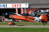 PH-SMX @ EHSE - Sukhoi Su-26MX with pilot Frank van Houten after a dis[play on the runway of Breda airport (Seppe), the Netherland - by Van Propeller