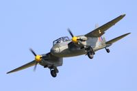 F-PMOZ @ LFOT - De Havilland DH-98 Mosquito replica, Short approach rwy 02, Tours-St Symphorien Air Base 705 (LFOT-TUF) Open day 2015 - by Yves-Q