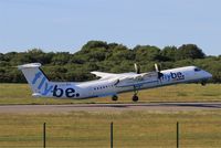 G-JECL @ LFRB - De Havilland Canada DHC-8-402Q Dash 8, Take off rwy 07R, Brest-Bretagne Airport (LFRB-BES - by Yves-Q