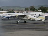 N3781V @ KCCR - Locally-based 1949 Cessna 140A @ Buchanan Field, Concord, CA with cockpit cover - by Steve Nation