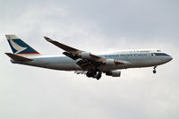 B-KAI @ EGLL - Boeing 747-412BCF [27217] (Cathay Pacific Airways) Home~G 14/05/2010. On approach 27L. - by Ray Barber
