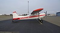 N3452Y @ KRHV - Nevada-based 1975 Cessna 185F sitting on the visitor's ramp at Reid Hillview Airport, San Jose, CA. - by Chris Leipelt