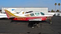 N6674V @ KRHV - Locally-based 1967 Bellanca Viking sitting at its tie down in bright sunshine at Reid Hillview Airport, San Jose, CA. - by Chris Leipelt