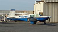 N5695C @ KRHV - Modesto-based 1983 Mooney M20J parked in front of the Aerial Avionics hangar at Reid Hillview Airport, San Jose, CA. - by Chris Leipelt