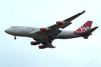 G-VROC @ EGLL - Boeing 747-41R [32746] (Virgin Atlantic) Heathrow~G 20/09/2007. On finals 27L earlier scheme. - by Ray Barber