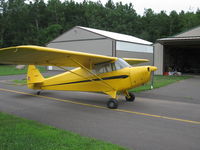 N414J @ KSSQ - C-85 w metal prop.  No electrics except gpu for starter.  Rebuild started 1976, finished 2012. - by niel petersen