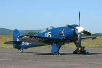 F-AZXJ @ LFSX - F-AZXJ - Hawker Sea Fury FB.11, Static display, Luxeuil-Saint Sauveur Air Base 116 (LFSX) Open day 2015 - by Yves-Q