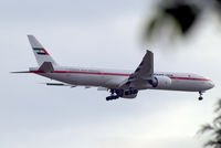 A6-SIL @ EGLL - Boeing 777-35RER [36563] (Government of United Arab Emirates) Home~G 30/04/2010. On approach 27L. 