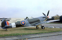 TE476 @ EGWU - Supermarine Spitfire LF.XVIe [CBAF.IX.4610] (Royal Air Force) RAF Northolt~G 10/09/1974. From a slide.