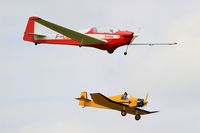 F-CCJY @ LFFQ - Scheibe SF-28A Tandem Falke, On display, La Ferté-Alais airfield (LFFQ) Airshow 2015 - by Yves-Q