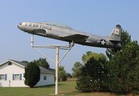 53-6081 - T-33A on a post at American Legion Rosebush Michigan - by Florida Metal