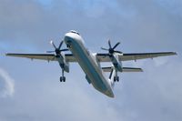 G-ECOJ @ LFRB - De Havilland Canada DHC-8-402Q Dash 8, Take off rwy 25L, Brest-Bretagne airport (LFRB-BES) - by Yves-Q