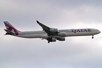 A7-AGB @ EGLL - Airbus A340-642 [715] (Qatar Airways) Home~G 24/06/2010. On approach 27L.