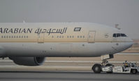 HZ-AK18 @ OERK - HZ-AK18 getting pushed back for another long flight in OERK - by Odai Ayyad