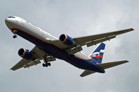 VP-BWT @ EGLL - Boeing 767-38AER [29617] (Aeroflot Russian Airlines) Home~G 15/05/2010. On approach 27R.
