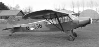 R-136 @ EHTE - the 54-2426 with mixed black and white lettering at Teuge airfield 1975 used as glidertug - by Gerrit van de Veen