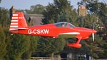 G-CSKW @ EGTH - 42. G-CSKW departing The Shuttleworth 'Uncovered' Airshow (Finale,) Oct. 2015. - by Eric.Fishwick