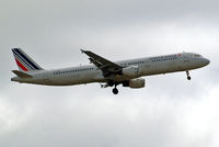 F-GTAD @ EGLL - Airbus A321-211 [0777] (Air France) Home~G 17/05/2015. On approach 27L revised Air France titles.
