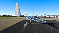 N65DH @ KRHV - California-based 1987 Long-EZ sitting on the visitor's ramp at Reid Hillview Airport, San Jose, CA. - by Chris Leipelt