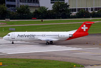 HB-JVE @ LSZH - Fokker F-100 [11459] (Helvetic Airways) Zurich~HB 31/08/2014