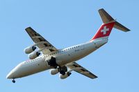 HB-IXQ @ EGLL - BAe 146RJ-100 [E3282] (Swiss European Air Lines) Heathrow~G 16/05/2015. On approach 27R. - by Ray Barber