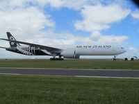 ZK-OKS @ NZAA - towed from maintenance onto stands - by magnaman