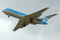 PH-WXC @ EGLL - Fokker F-70 [11574] (KLM cityhopper) Home~G 18/08/2014. On approach 27R. - by Ray Barber