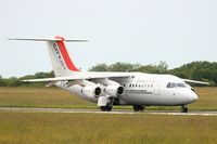 EI-RJJ @ LFRB - British Aerospace Avro 146-RJ85, Taxiing to holding point rwy 25L, Brest-Bretagne airport (LFRB-BES) - by Yves-Q