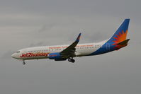 G-GDFZ @ EGSH - Landing at Norwich on a very windy afternoon. - by Graham Reeve