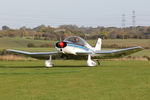 G-DISO @ X5FB - SAN Jodel D-150 Mascaret, Fishburn Airfield, October 25th 2015. - by Malcolm Clarke