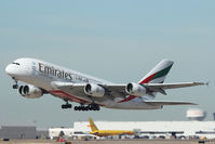 A6-EEU @ DFW - Emirates A380 departing DFW Airport