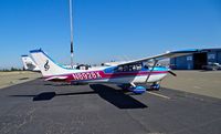 N8928X @ KRHV - California-based 1961 Cessna 182D parked on the visitor's ramp at Reid Hillview Airport, San Jose, CA. - by Chris Leipelt