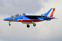 E88 @ LFSX - Dassault-Dornier Alpha Jet E (F-TELL), Athos 03 of Patrouille de France 2015, Short approach rwy 29, Luxeuil-St Sauveur Air Base 116 (LFSX) Open day 2015 - by Yves-Q