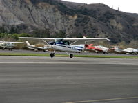 N704UT @ SZP - 1976 Cessna 150M, Continental O-200 100 Hp, flaps landing Rwy 04 - by Doug Robertson